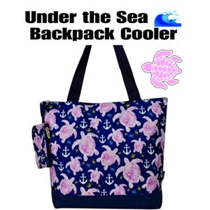 Under the Sea 🐚NGIL Canvas Tote Bag, 5🌟s beach pool  everyday. Zipper